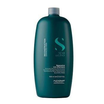 ALFAPARF SEMI DI LINO REPARATIVE LOW SHAMPOO 1000 ml - Shampoo ristrutturante per capelli danneggiati e sfibrati