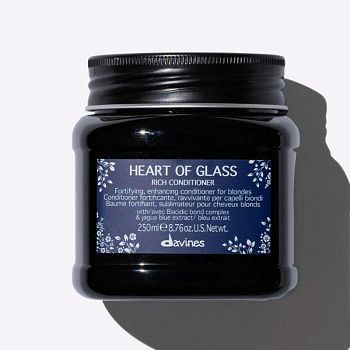 DAVINES HEART OF GLASS RICH CONDITIONER 250 ml - Balsamo ravvivante per capelli biondi.
