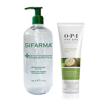 KIT HAND CLEANSING GEL 100 ml + 500 ml AND OPI PRO SPA HAND CREAM 50 ml