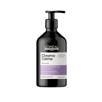 L'OREAL SERIE EXPERT CHROMA CREME SHAMPOO PURPLE DYES 500 ml - Shampoo Viola per capelli da biondi a biondo platino