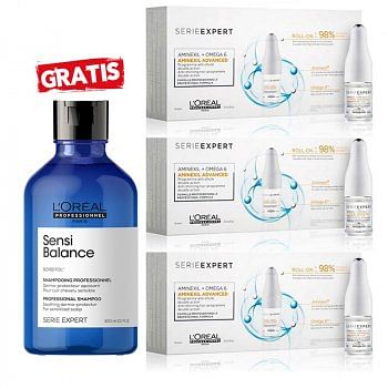 L'OREAL - SERIE EXPERT AMINEXIL TRATTAMENTO ANTICADUTA 30 FIALE X 6ML E SHAMPOO OMAGGIO