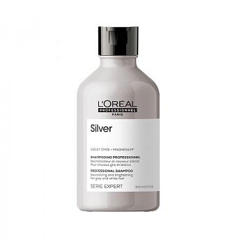 L'OREAL SERIE EXPERT SILVER SHAMPOO 300 ml - Shampoo per capelli grigi e bianchi. Neutralizza i riflessi gialli indesiderati.