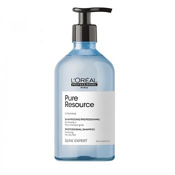 L'OREAL SERIE EXPERT PURE RESOURCE SHAMPOO 500 ml - Shampoo per detersione della cute. Purifica a fondo il cuoio capelluto.
