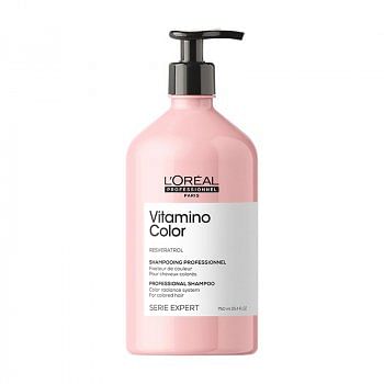 L'OREAL SERIE EXPERT VITAMINO COLOR SHAMPOO 750 ml - Shampoo per capelli colorati. Azione anti-sbiadimento del colore.