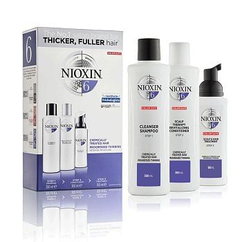 NIOXIN - SYSTEM 6 KIT 300 ml - Capelli Decolorati/ Trattati Chimicamente con Diradamento Avanzato