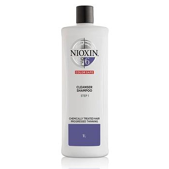 NIOXIN - SYSTEM 6 CLEANSER SHAMPOO 1000 ml - Capelli Decolorati/ Trattati Chimicamente con Diradamento Avanzato